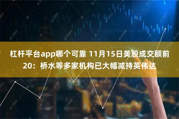 杠杆平台app哪个可靠 11月15日美股成交额前20：桥水等多家机构已大幅减持英伟达