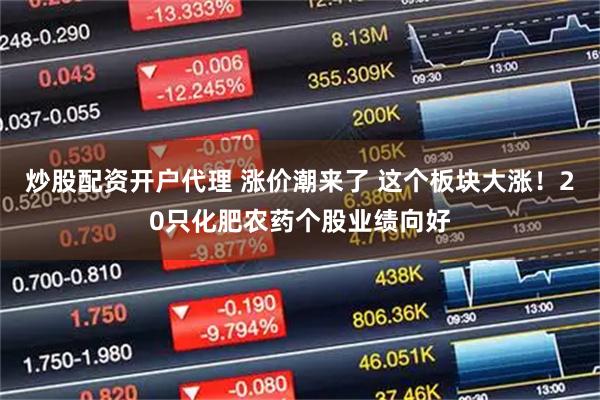 炒股配资开户代理 涨价潮来了 这个板块大涨！20只化肥农药个股业绩向好